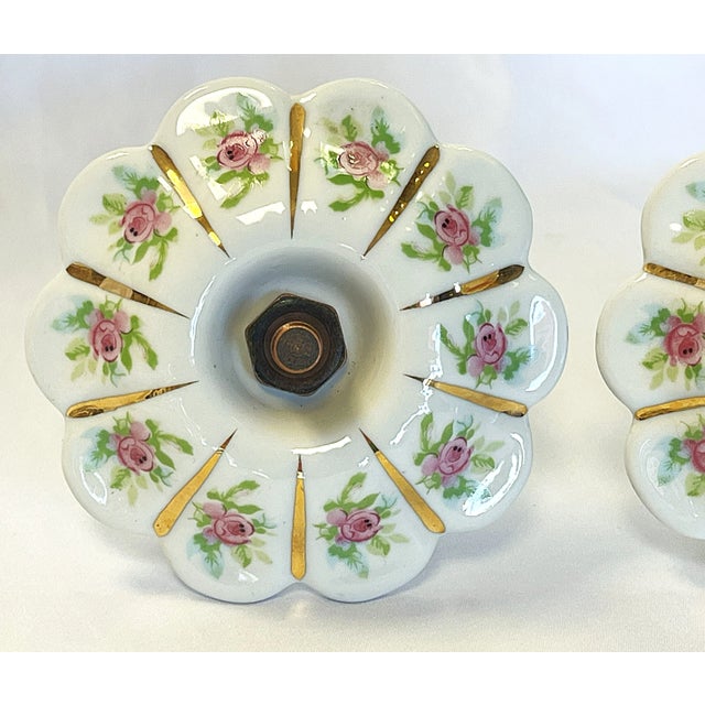 Vintage Victorian Style Porcelain Curtain Tiebacks- a Pair For Sale In West Palm - Image 6 of 12