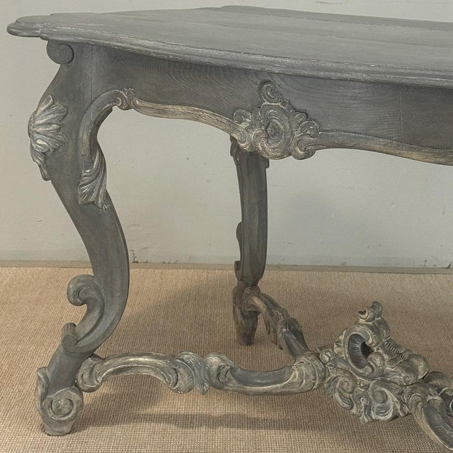 19th Century French Régence Hand-Carved & Painted Center Table For Sale - Image 12 of 18
