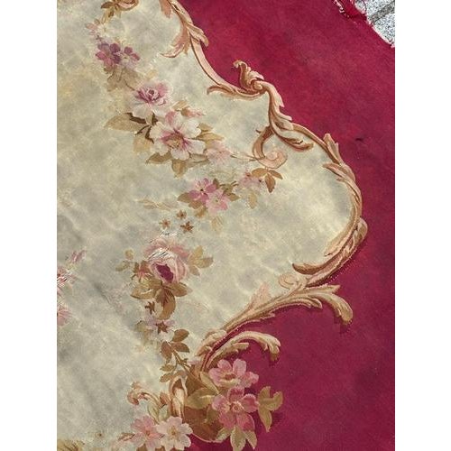 Antqie Aubusson Tapestry Sofa Cover, 1890s For Sale - Image 13 of 18
