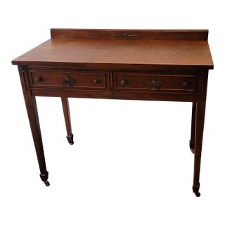 Antique Chippendale 1920s Revell & Company Chicago Writing Desk Mahogany For Sale