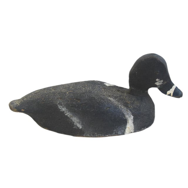Antique Rustic Primitive Farmhouse East Coast Carved Duck Decoy For Sale - Image 4 of 5