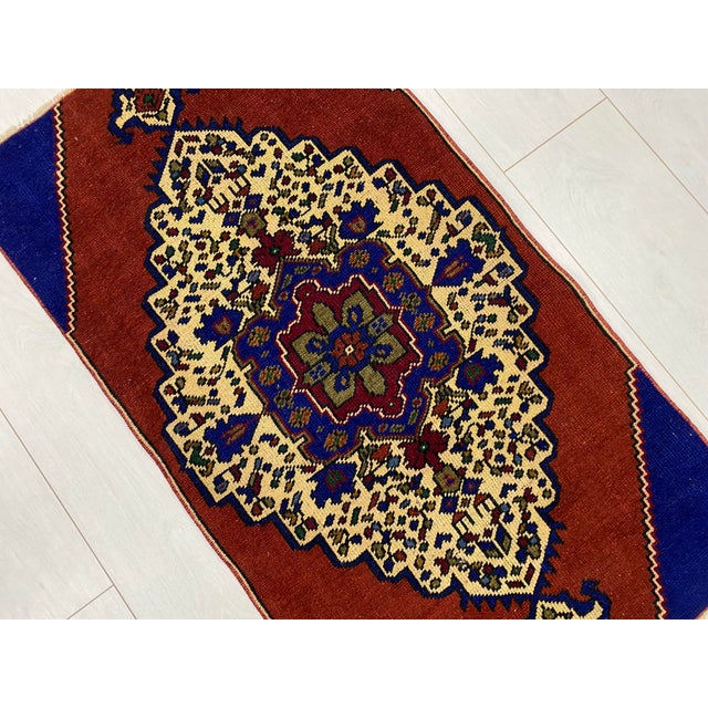 1960s Nautral Oushak Wool Area Carpet For Sale - Image 4 of 5