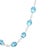 Art Deco Oval Cut Blue Topaz Station Necklace With Curb Link Chain For Sale - Image 3 of 11