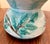 Turquoise Antique Majolica Ceramic Cuspidor Planter Cachepot With Floral Motifs For Sale - Image 8 of 12