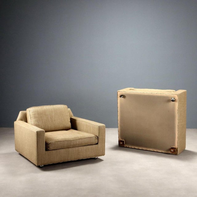 Vintage Lounge Chairs in Fabric, 1960s, Set of 2 For Sale - Image 10 of 11