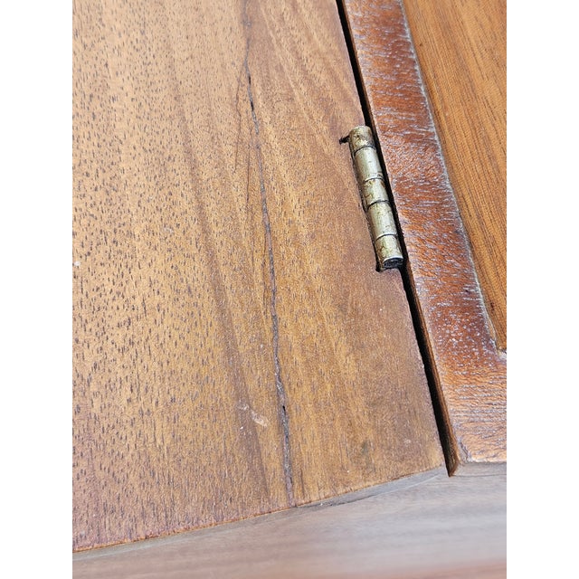 Mahogany Tea Poy Flip Top Side Table With Interior Storage For Sale - Image 15 of 15