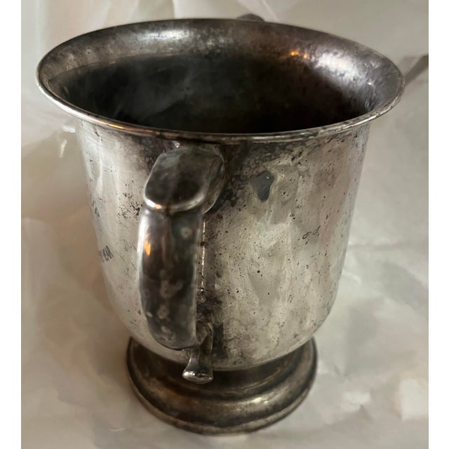 Vintage English Silverplate Trophy Cup “For the Most Promising Boy of the War “. For Sale In Philadelphia - Image 6 of 7