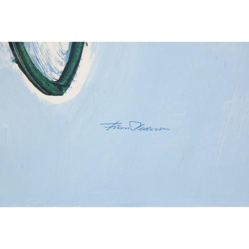 Finn Pedersen, Untitled, Acrylic on Paper, Framed For Sale - Image 3 of 4