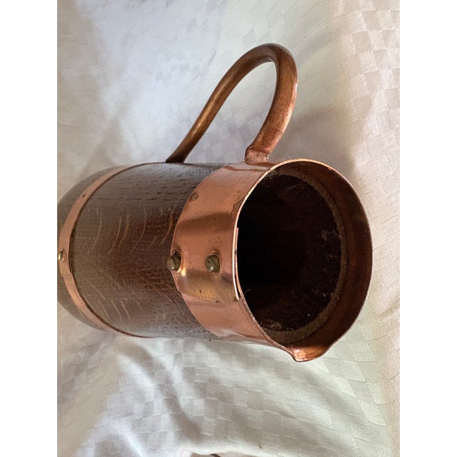 Early 20th Century French Oak Copper Banded Cider or Wine Pitcher For Sale - Image 11 of 12