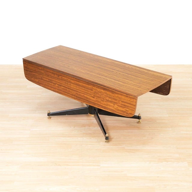 Mid-Century Modern 1950s Elevator Coffee Drop Leaf Dining Table by E Gomme For Sale - Image 3 of 12
