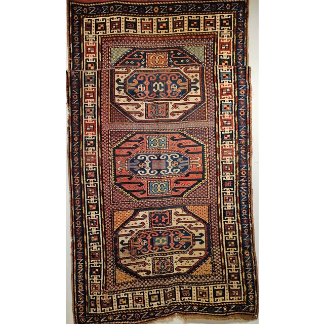 Traditional Late 19th Century Karachov Kazak Rug For Sale - Image 3 of 12