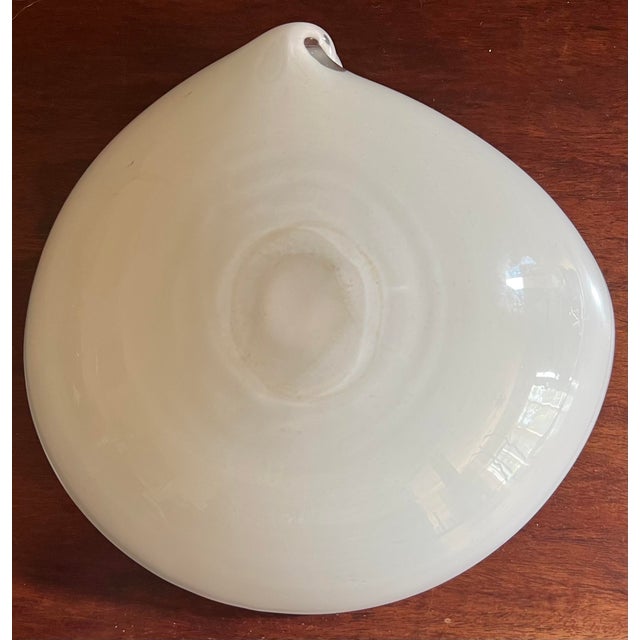 Red Vintage Midcentury Barbini Murano Style Red Silver Flecks Italian Art Glass Bowl Ashtray For Sale - Image 8 of 12