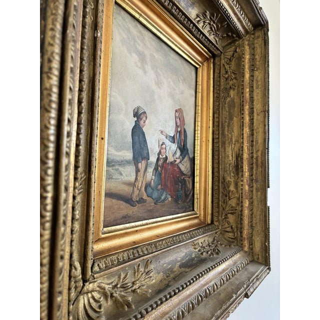 Seaside, 1845, Oil Painting on Board, Framed For Sale - Image 11 of 16