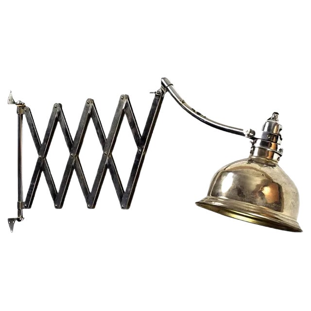 Large Austrian Art Deco Scissor Lamp from Pragan, 1930s For Sale