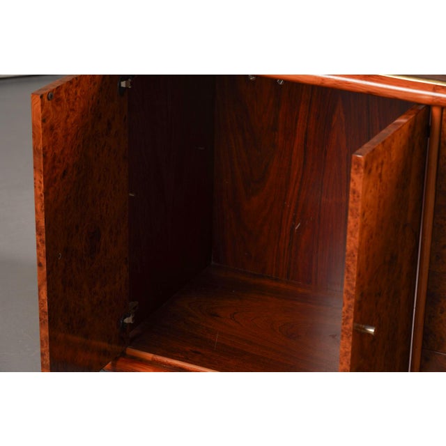 Brown Vintage Italian Sideboard in Burl Elm by Alberto Smania for Studio Smania Interni, Italy, 1960s For Sale - Image 8 of 11