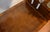 Hepplewhite 1900s Antique English Hepplewhite Burl Walnut & Leather Top Carlton Writing Desk For Sale - Image 3 of 18