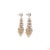 Metal 3.49 Carat Round Brilliant Cut White Diamond Blue Diamond Ruby Gold Earrings, Pair For Sale - Image 7 of 9
