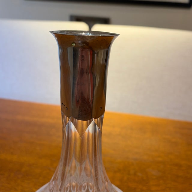 Early 20th Century Gorgeous, Tall Decanter With Silver Neck For Sale - Image 4 of 9