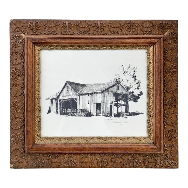 Alexander Cipa Signed and Numbered Barn Print in Molded Frame For Sale