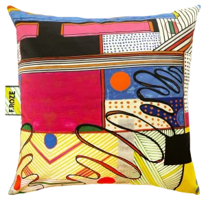 Sixties Wave Cushion Cover by F.Roze