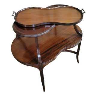 Early 20th Century Mahogany 2 Tier Tray Top Table For Sale