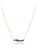1.32ct Emerald Bar Pendant Necklace With Diamonds in 14k Yellow Gold For Sale
