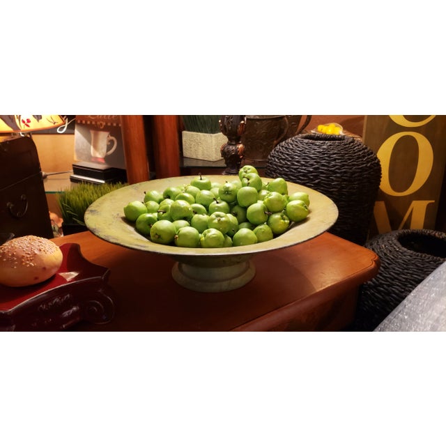 Rustic Vintage Heavy Gauge Metal Distressed Centerpiece For Sale - Image 12 of 12