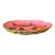 Floral Relief Decorative Platter Food Safe 16in Round For Sale