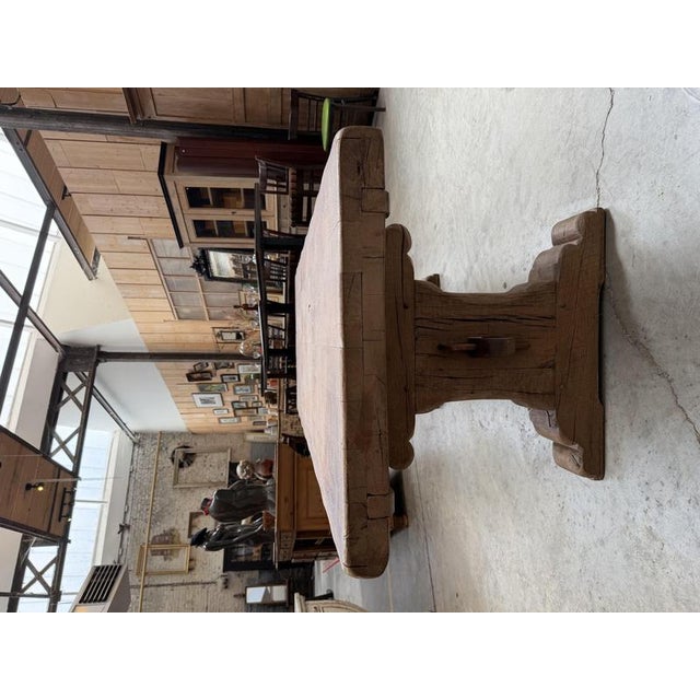 Monastery‑Style Oak Table, 1960s For Sale - Image 11 of 14