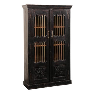 Tall British Colonial Cabinet, Early 20th C For Sale