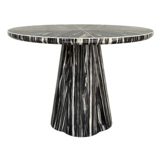 Made Goods Modern Zebra Gloss Faux Bone Novak Entry Table For Sale