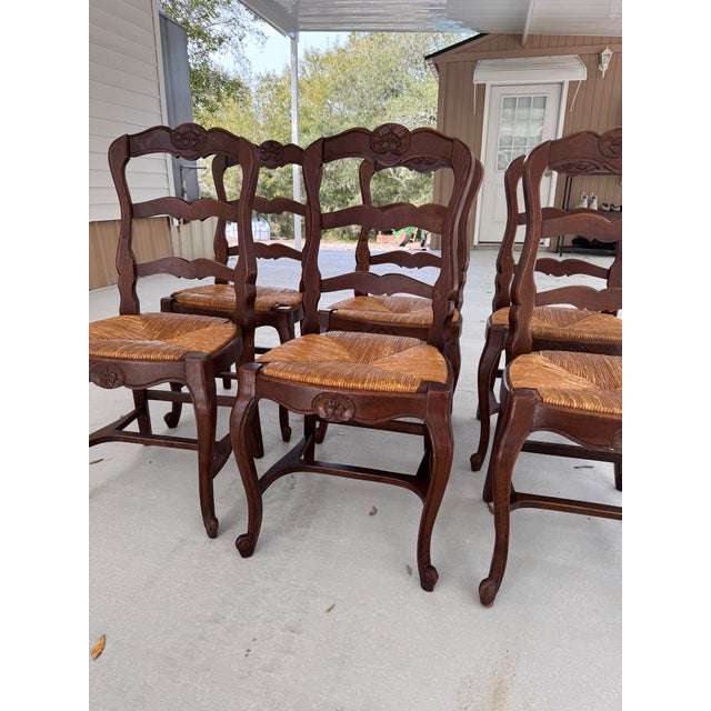 Wood Set of Six French Chairs For Sale - Image 7 of 13