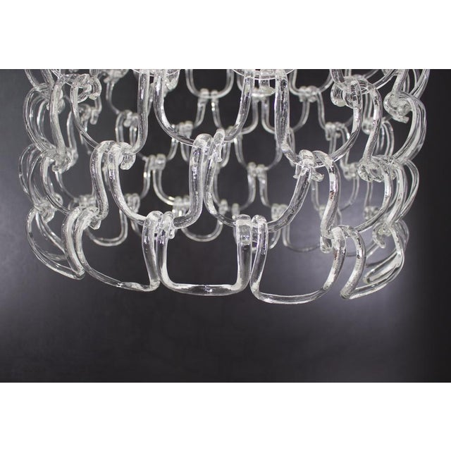 Chandlier in Murano in the style of Angelo Mangiarotti, 1940s For Sale - Image 9 of 15