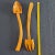 Wood 1960s Vintage Monkey Pod Wood Salad Servers - a Pair For Sale - Image 7 of 9