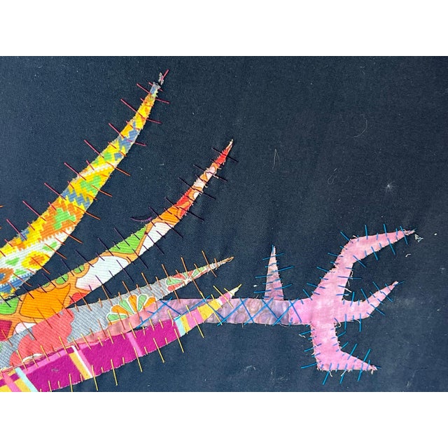 Patchwork representing a rooster Signed Jean Joseph For Sale - Image 10 of 12