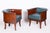 Art Deco Oak Armchairs with Leather Upholstery, 1920s, Set of 4 For Sale - Image 3 of 9