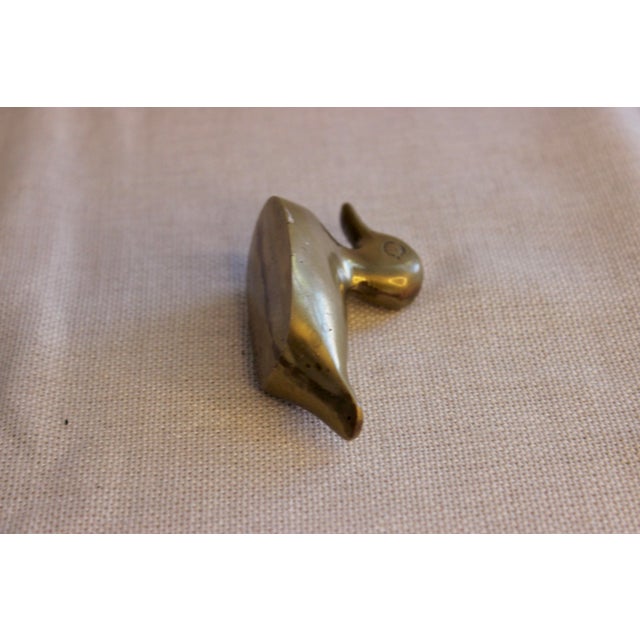 Vintage Brass Duck Figurine / Paperweight For Sale - Image 4 of 6