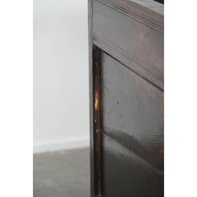 Large Antique English Panelled Oak Chest, 18th Century For Sale - Image 15 of 16