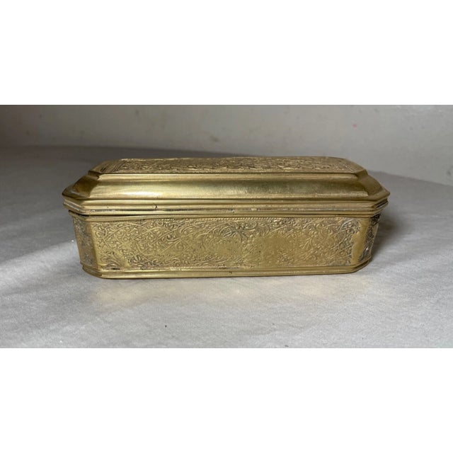Antique 19th Century Ornate Relief Brass French Tobacco Snuff Box Jar For Sale In New York - Image 6 of 8