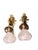 Metal 1900 Art Nouveau Brass and Copper Sconces With Antique Floral Irridescent Shades #2618 - a Pair For Sale - Image 7 of 14