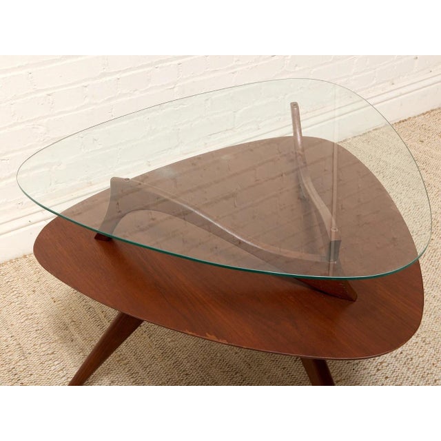 Vladimir Kagan Mid 20th Century Two Tier Coffee Table Styled After Vladimir Kagan For Sale - Image 4 of 11
