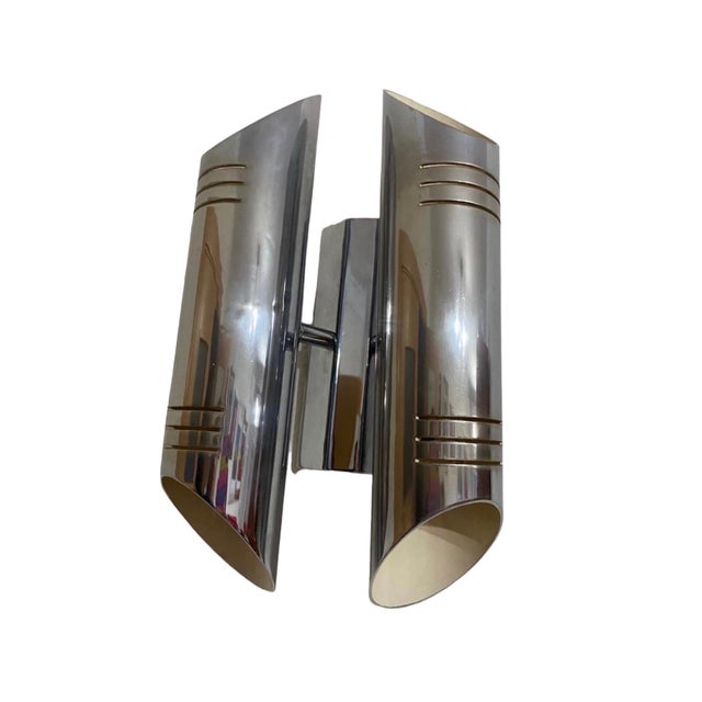 Wall Light with Chrome Double Tube from Raak, 1970s For Sale - Image 3 of 7