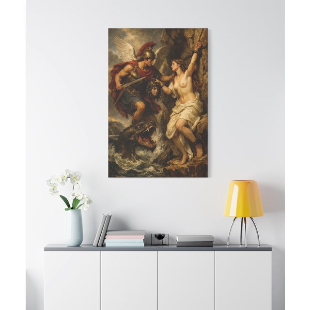 Tan Atelier Aria Lumae Perseus and Andromeda Original Contemporary Fine Art Hahnemuhle Gallery Board Print Prestige Focal Panel 32 X 48 For Sale - Image 8 of 18