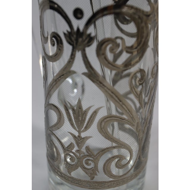 Mid 20th Century Vintage Mid-Century Cocktail/ Martini Set With Silver Overlay- 8 Pieces For Sale - Image 5 of 6