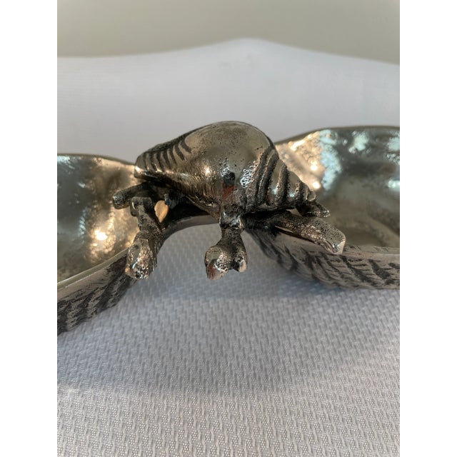 Arthur Court Late 20th Century Vintage Pewter Seashell Design Condiment Serving Dish For Sale - Image 4 of 12
