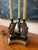 Late 20th Century Vintage Ethan Allen Swan Motif Brass Table Lamp | For Sale - Image 5 of 12