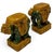 Chinese Mid-Century Chinese Export Majolica Glaze Foo Dog Pottery Garden Seats Side Tables - Pair For Sale - Image 3 of 5
