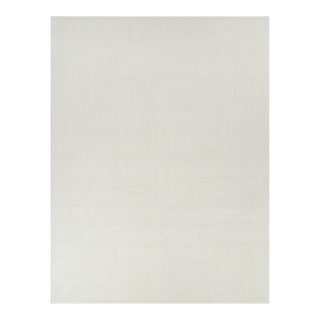 Rug & Kilim’s Oversized Textural Rug in Simple, Solid Cream White Tones - 13x17 For Sale