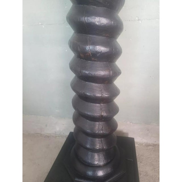 Wood Lacquered Vase Column For Sale - Image 7 of 15