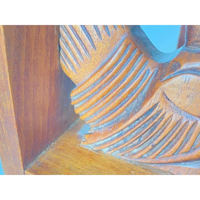 Art Deco Brown Birds Bookends in Wood, France, 1940s, Set of 2 For Sale - Image 6 of 11